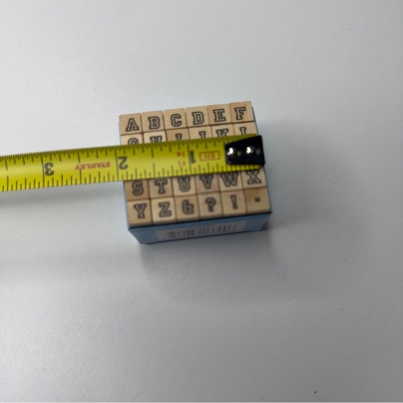 Alphabet Wooden Stamp Set Wood Letters English Language Arts Crafting Crafts NEW - Picture 4 of 10